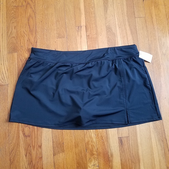 Barrow Plus Size Side Slit Swim Skirt 